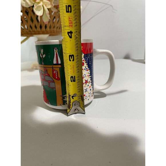 Vintage Master Stoneware Christmas Mug With Santa & Holiday Scene - Picture 7 of 7